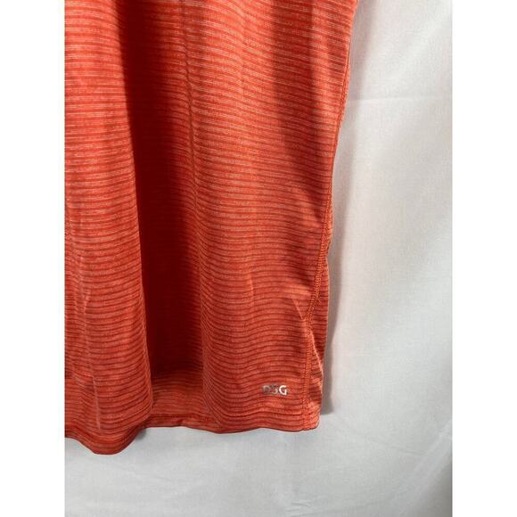 DSG Mens Orange Stripe Short Sleeve Athletic Shirt Size Large - Picture 5 of 8
